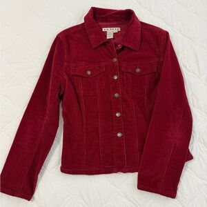 AMI Cranberry Red Corduroy Jacket Sz S